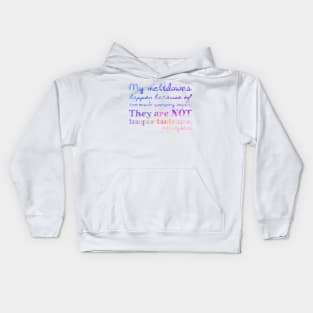 #ActuallyAutistic Meltdowns Kids Hoodie